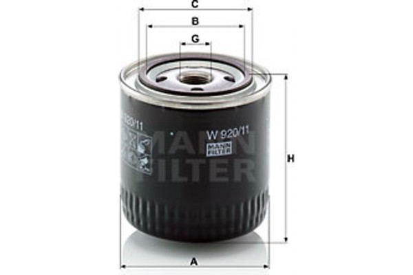 MANN-FILTER Φίλτρο Λαδιού - W 920/11