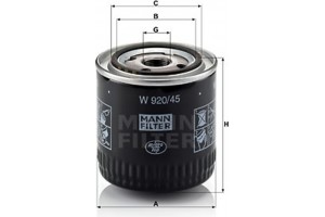 MANN-FILTER Φίλτρο Λαδιού - W 920/45