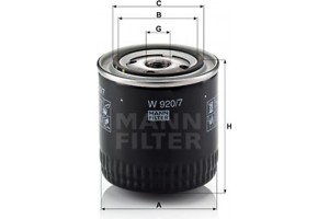 MANN-FILTER Φίλτρο Λαδιού - W 920/7 Y