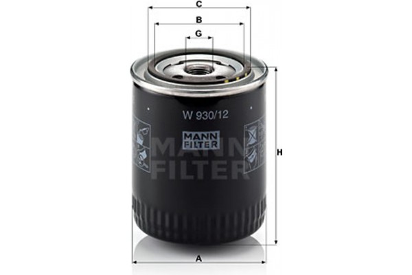 MANN-FILTER Φίλτρο Λαδιού - W 930/12