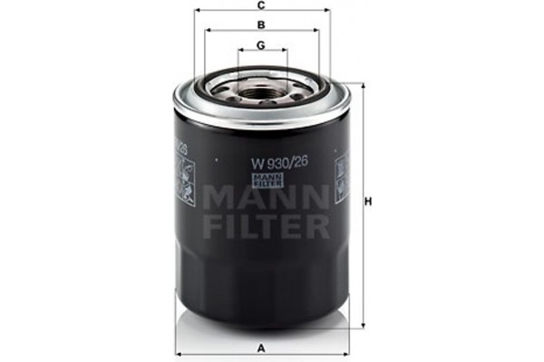 MANN-FILTER Φίλτρο Λαδιού - W 930/26