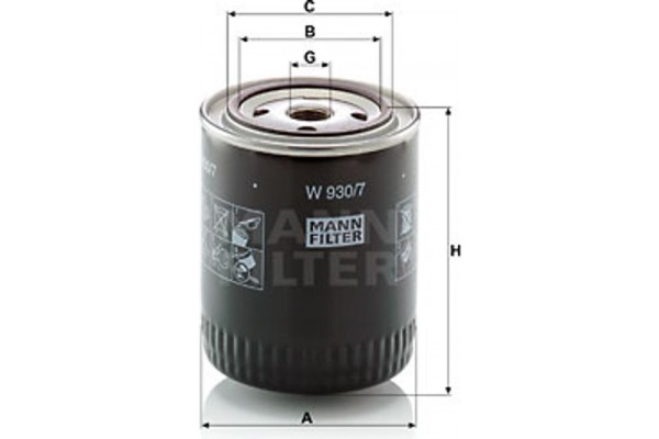 MANN-FILTER Φίλτρο Λαδιού - W 930/7