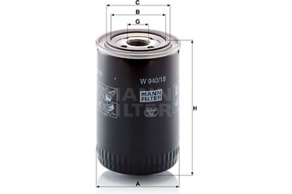 MANN-FILTER Φίλτρο Λαδιού - W 940/18