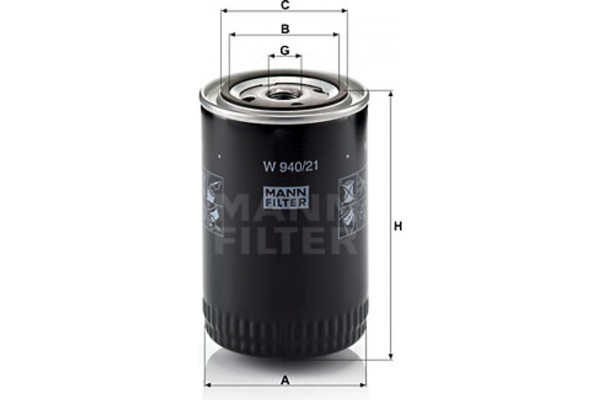 MANN-FILTER Φίλτρο Λαδιού - W 940/21