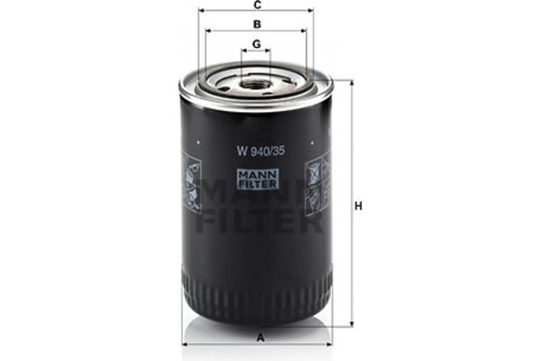 MANN-FILTER Φίλτρο Λαδιού - W 940/35