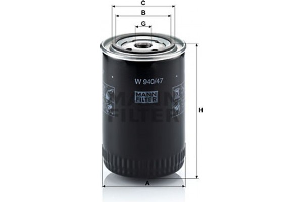 MANN-FILTER Φίλτρο Λαδιού - W 940/47