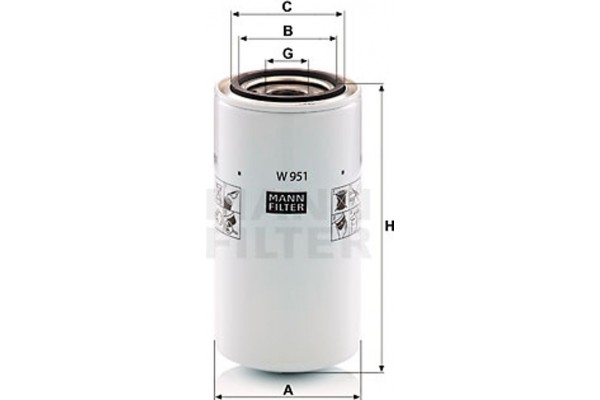 MANN-FILTER Φίλτρο Λαδιού - W 951