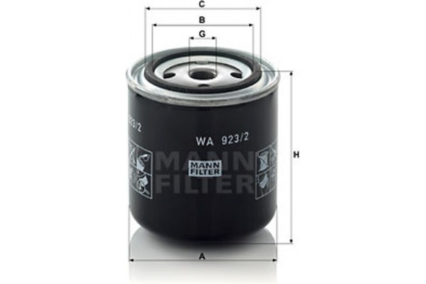 MANN-FILTER Φίλτρο Ψυκτικού Υγρού - Wa 923/2
