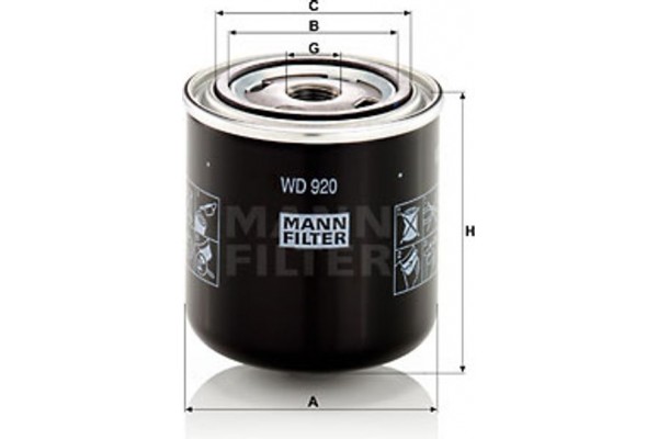 MANN-FILTER Φίλτρο, Υδραυλικό Σύστημα - Wd 920