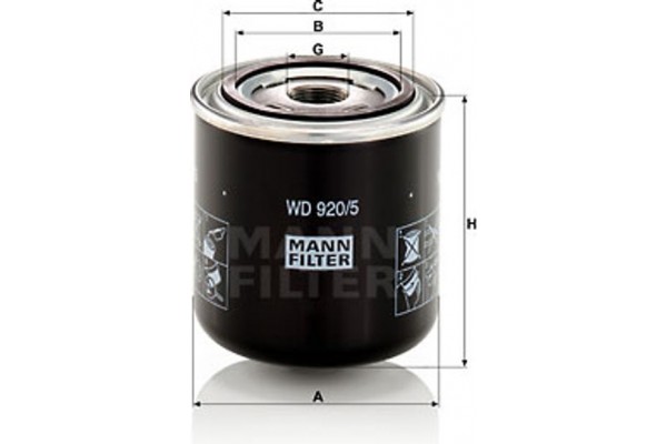MANN-FILTER Φίλτρο, Υδραυλικό Σύστημα - Wd 920/5