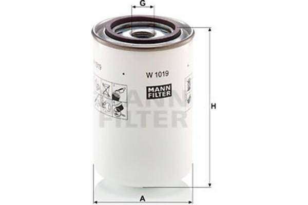 MANN-FILTER Φίλτρο, Υδραυλικό Σύστημα - W 1019