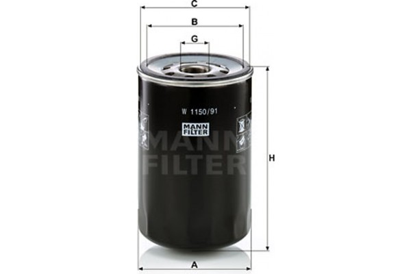 MANN-FILTER Φίλτρο, Υδραυλικό Σύστημα - W 1150/91