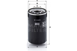 MANN-FILTER Φίλτρο, Υδραυλικό Σύστημα - W 1160/6