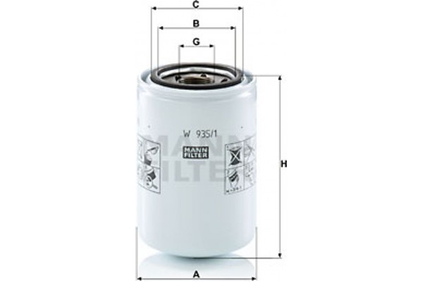 MANN-FILTER Φίλτρο, Υδραυλικό Σύστημα - W 935/1