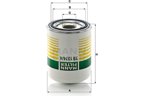 MANN-FILTER Στοιχείο αφυγρ., σύστ. πεπ. Αέρα - Tb 1374/4 X