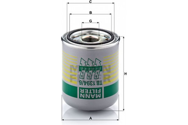 MANN-FILTER Στοιχείο αφυγρ., σύστ. πεπ. Αέρα - Tb 1394/6 X