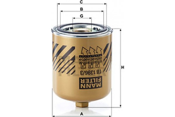 MANN-FILTER Στοιχείο αφυγρ., σύστ. πεπ. Αέρα - Tb 1396/3 X