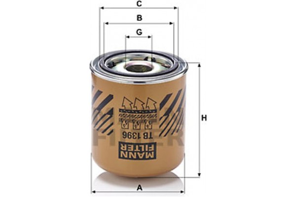 MANN-FILTER Στοιχείο αφυγρ., σύστ. πεπ. Αέρα - Tb 1396 X