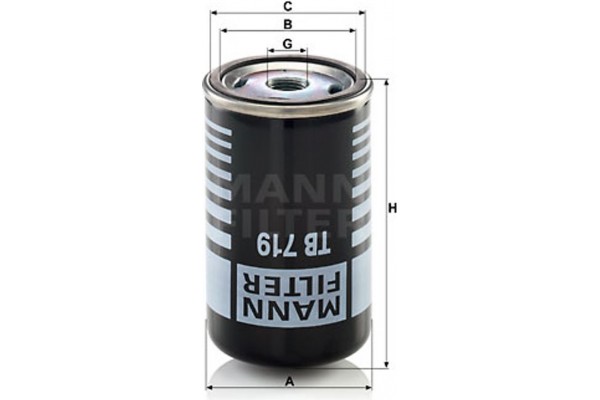 MANN-FILTER Στοιχείο αφυγρ., σύστ. πεπ. Αέρα - Tb 719