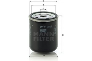MANN-FILTER Υδραυλ. φίλτρο, αυτόμ. κιβ. ταχυτ. - W 712/45