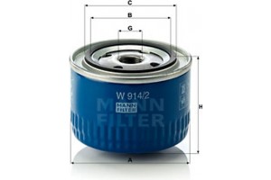 MANN-FILTER Υδραυλ. φίλτρο, αυτόμ. κιβ. ταχυτ. - W 914/2