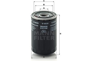 MANN-FILTER Υδραυλ. φίλτρο, αυτόμ. κιβ. ταχυτ. - W 940/38