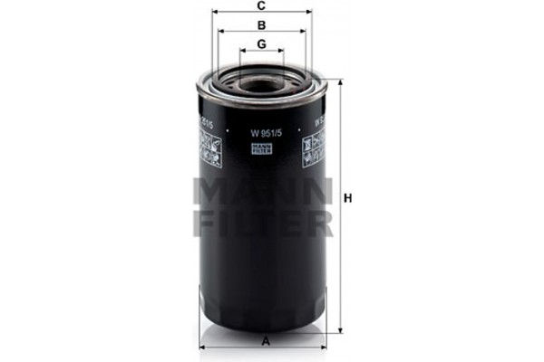 MANN-FILTER Υδραυλ. φίλτρο, αυτόμ. κιβ. ταχυτ. - W 951/5