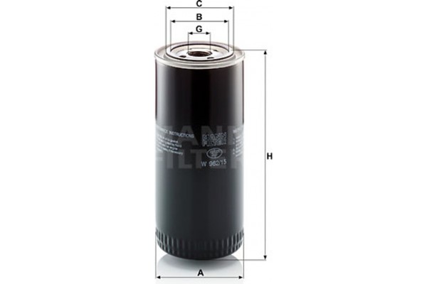 MANN-FILTER Υδραυλ. φίλτρο, αυτόμ. κιβ. ταχυτ. - W 962/15