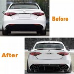 Αεροτομή Πορτ Παγκάζ Για Alfa Romeo Giulia 2018+ Quadrifoglio Look V2 Style Μαύρο Γυαλιστερό Από Abs Πλαστικό