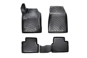 Πατάκια Σκαφάκια 3D Από Λάστιχο Tpe Για Alfa Romeo Giulietta 940 2019- Rizline 4 Τεμάχια Μαύρα