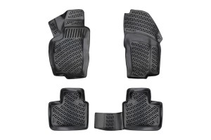 Πατάκια Σκαφάκια 3D Από Λάστιχο Tpe Για Alfa Romeo 156 1997-2007 Rizline 4 Τεμάχια Μαύρα