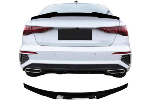 Αεροτομή Πορτ Παγκάζ Για Audi A3 8VS Sedan 12-20 M4 Look V2 Style Μαύρο Γυαλιστερό Από Abs Πλαστικό