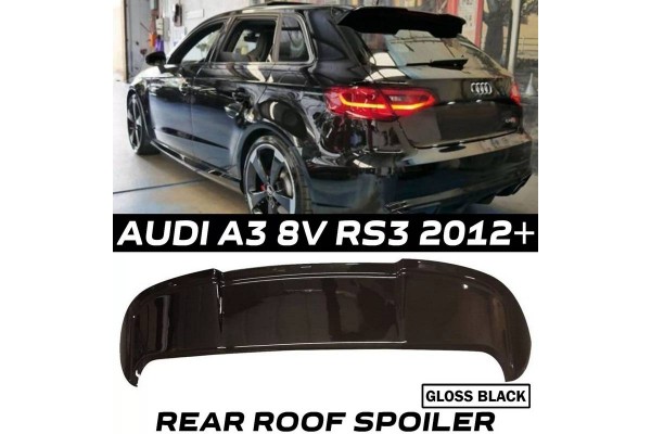 Αεροτομή Οροφής Για Audi A3 8V Hatchback 12-20 RS3 Look Μαύρο Γυαλιστερό Από Abs Πλαστικό