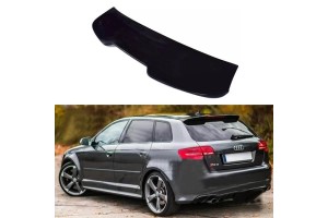Αεροτομή Οροφής Για Audi A3 8P Sportsback 5D 03-11 RS3 Look Γυαλιστερή Μαύρη Από Abs Πλαστικό