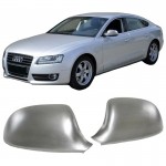 Καπάκια Καθρεφτών Για Audi A3 8P 08-11, A4 B8 08-11, A5 8T 07-11, A6 4F 08-11 (Metal) Brushed Aluminium 2 Τεμάχια