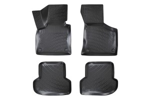 Πατάκια Σκαφάκια 3D Από Λάστιχο Tpe Για Audi A3 8P 2003-2012 Rizline 4 Τεμάχια Μαύρα