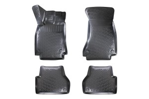 Πατάκια Σκαφάκια 3D Από Λάστιχο Tpe Για Audi A4 B8 Sedan 2008-2015/ A4 B9 Sedan 2016-/ A5 2007-20015 Rizline 4 Τεμάχια Μαύρα