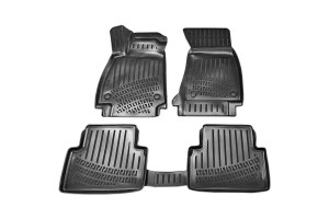 Πατάκια Σκαφάκια 3D Από Λάστιχο Tpe Για Audi A5 B10 Sedan 2025+ Rizline 4 Τεμάχια Μαύρα