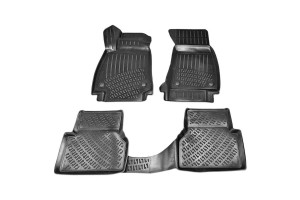 Πατάκια Σκαφάκια 3D Από Λάστιχο Tpe Για Audi A6 C9 2025+ Rizline 4 Τεμάχια Μαύρα