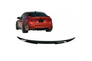 Αεροτομή Πορτ Παγκάζ Για Bmw 3 F30 11-19 M4 Look Lipspoiler Γυαλιστερό Μαύρο Από Abs Πλαστικό