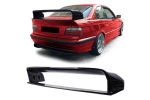 Αεροτομή Πορτ Παγκάζ Για Bmw 3 E36 90-99 Sedan / Coupe M3 GT-Look Xl Με Αποστάτες Μαύρη Γυαλιστερή Από Abs Πλαστικό 4 Τεμάχια