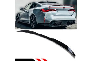 Αεροτομή Πορτ Παγκάζ Για Bmw 4 G22 2020+ 2D M4 Look Lipspoiler Γυαλιστερή Μαύρη Από Abs Πλαστικό