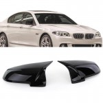 Καπάκια Καθρεφτών Για Bmw 5 F10 / F11 Lci (Facelift), 6 F06, F12, F13, 7 F02, F03, F04, 14-18 M4 Look Γυαλιστερό Μαύρο 2 Τεμάχια