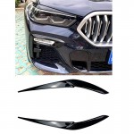 Φρυδάκια Μπροστινών Φαναριών Για Bmw X5 G05 & X6 G06 2018+ Βαμμένα Μάυρο Γυαλιστερό Χρώμα 2 Τεμάχια