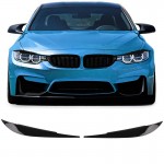 Φρυδάκια Μπροστινών Φαναριών Για Bmw 4 F32 / F33 / F36 2013-2021 Βαμμένα Μάυρο Γυαλιστερό Χρώμα 2 Τεμάχια