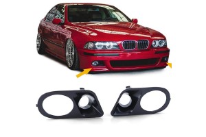 Καπάκια Προβολέα Εμπρός Πλαινά Για Bmw 5 E39 M5 95-03 Hamman Look Διπλά Μαύρα Αριστερό & Δεξί 2 Τεμάχια
