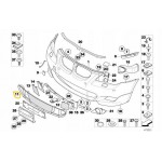 Κεντρική Σίτα Προφυλακτήρα Για Bmw 5 E60 03-10 M-Tech 1 Τεμάχιο