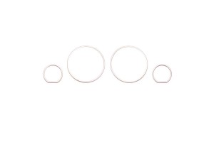 Δαχτυλίδια Καντράν Για Bmw 5 E34 87-94, 7 E32 86-94 Ασημί Ματ