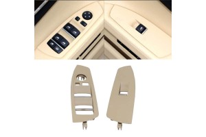 Πάνελ Διακοπτών Παραθύρων Για Bmw 7 F01 08-15 Εμπρός Αριστερά & Δεξιά Μπεζ 2 Τεμάχια