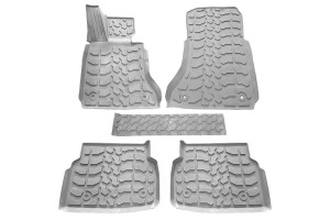 Πατάκια Σκαφάκια 3D Από Λάστιχο Για Bmw 7 F01 09-15 "Star Diamond" 5 Τεμάχια Γκρι